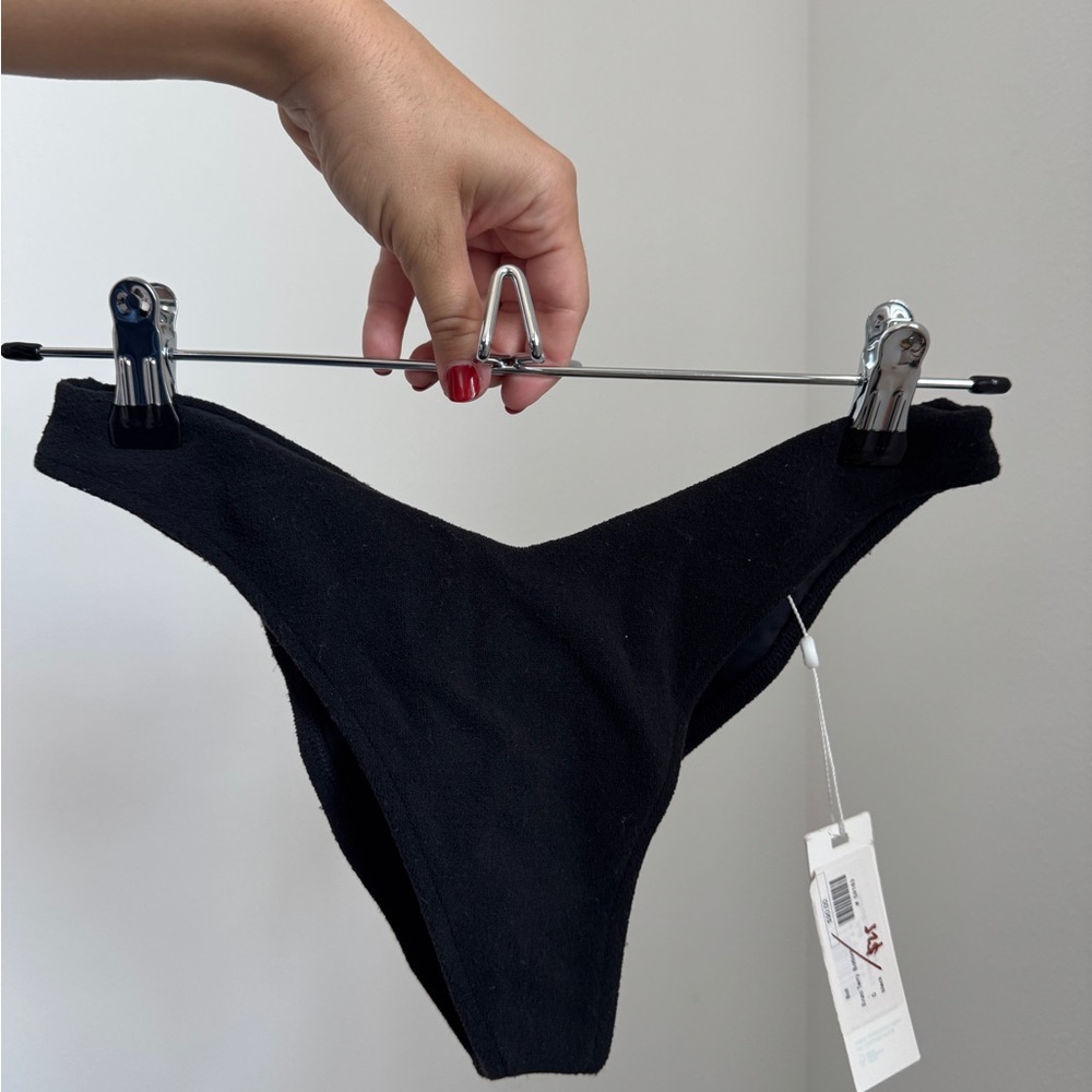 Frankie’s Black Bikini Enzo Terrycloth Bikini Bottom